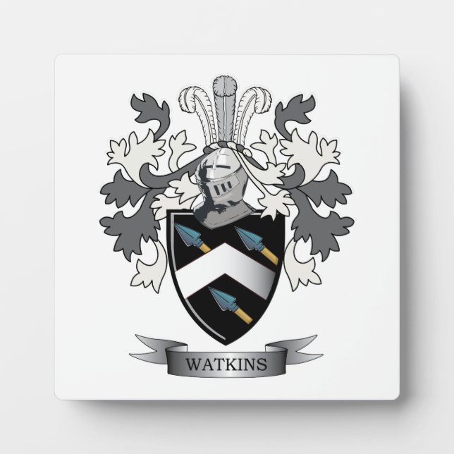 Placa Expositora La familia Watkins Crest Coat of Arms (Frente)