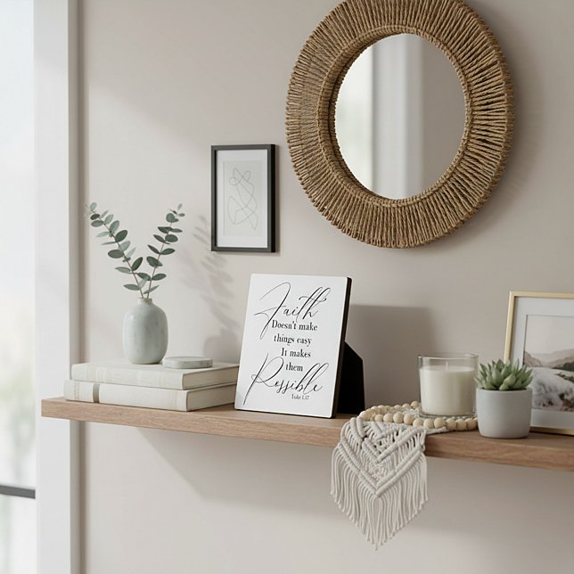 Placa Expositora La fe hace posible las cosas (Subido por el creador)