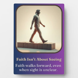 Placa Expositora La fe no se trata de ver
