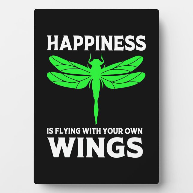 Placa Expositora La Felicidad Está Volando Con Dragonfly (Frente)