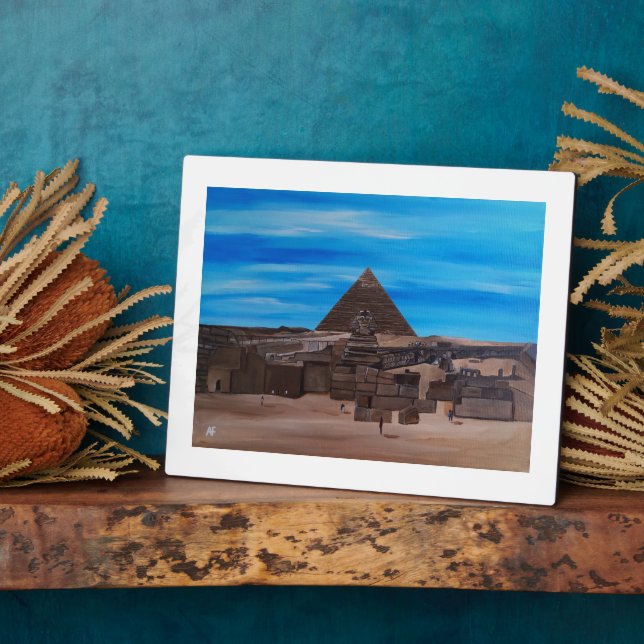 Placa Expositora La Gran Esfinge y la Pirámide de Khafre (Lado)