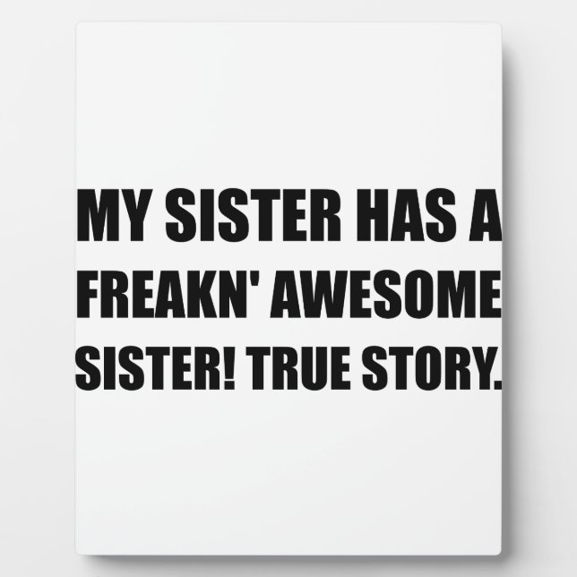 Placa Expositora La hermana tiene una hermana increíble (Frente)