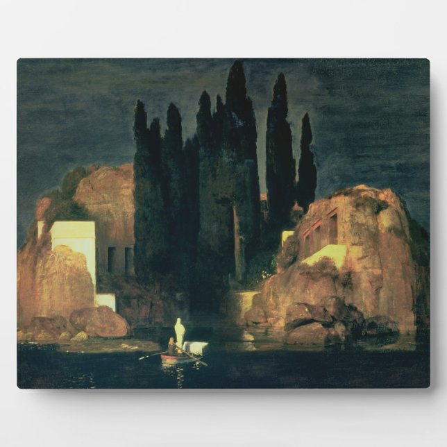 Placa Expositora La Isla de los Muertos, 1880 (aceite sobre lienzo) (Frente)