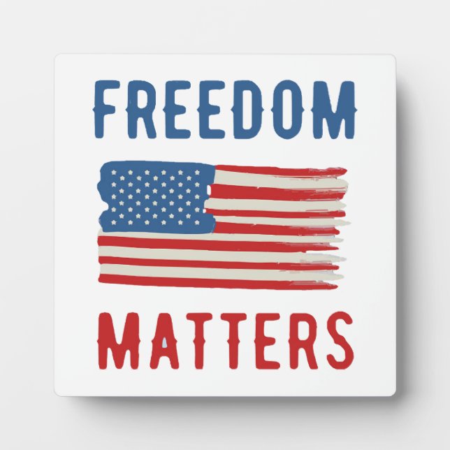 Placa Expositora La libertad importa (Frente)