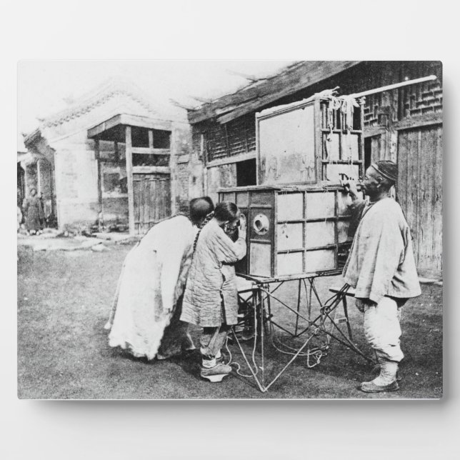 Placa Expositora La linterna mágica, c.1870 (foto b/w) (Frente)