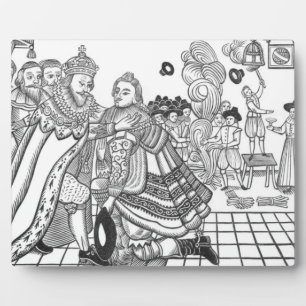 Placa Expositora La llegada de Su Majestad Carlos (1600-49) Príncip