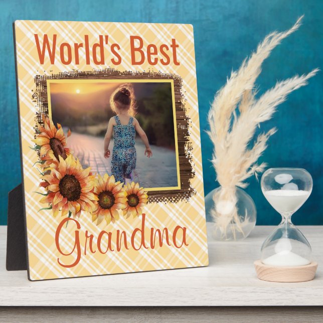 Placa Expositora La mejor abuela del mundo (Lado)