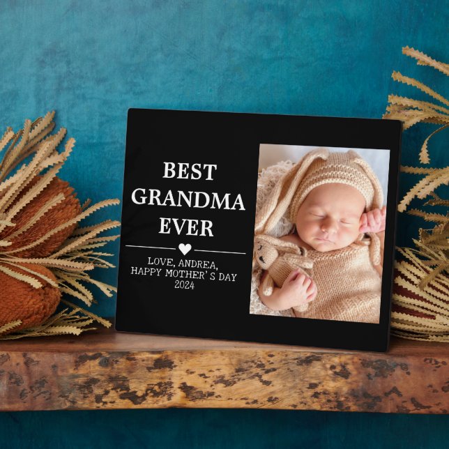 Placa Expositora la mejor abuela, el abuelo, el día del abuelo (Lado)