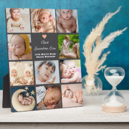 Placa Expositora La mejor abuela jamás de 11 Collages de fotos