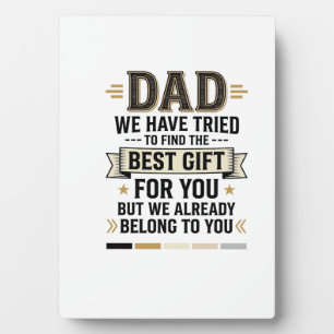 Placa Expositora La mejor camiseta de vector vintage para papá pert