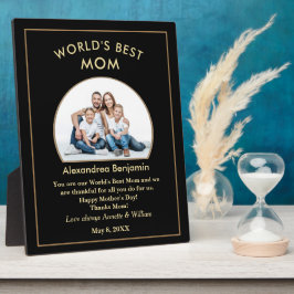 Placa Expositora La mejor foto del Día de la Madre en el mundo se p