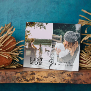 Placa Expositora La mejor madre moderna follaje 2 fotos de Personal