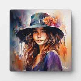 Placa Expositora La mujer en el Gorra: Retrato de la gracia salvaje