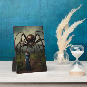 Placa Expositora La mujer y la araña: El horror vintage en un capri