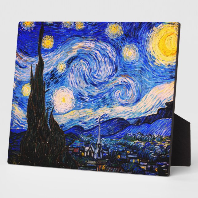 Placa Expositora La noche estrellada de Vincent Van Gogh (Lado)