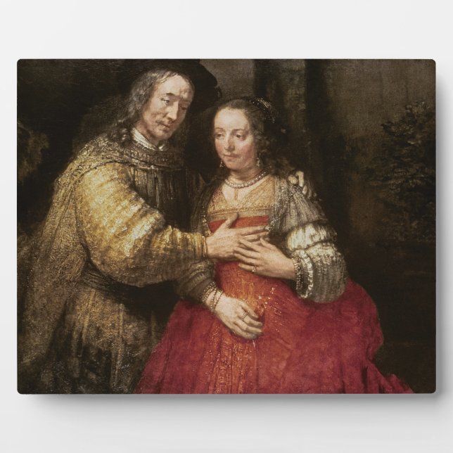 Placa Expositora La novia judía, c.1667 (aceite sobre lienzo) (Frente)