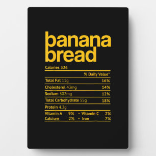 Placa Expositora La nutrición del pan bananero Hechos Graciosos Día