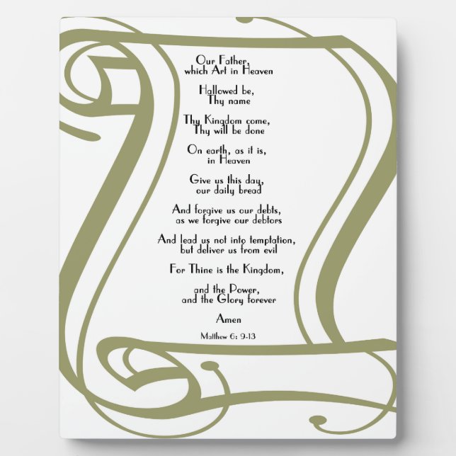 Placa Expositora La oración de los señores (Frente)