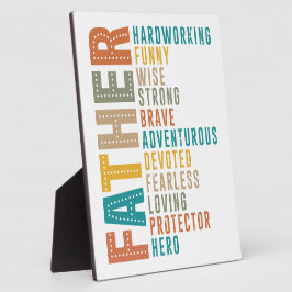 Placa Expositora La paternidad es un tributo a la fuerza de cada pa