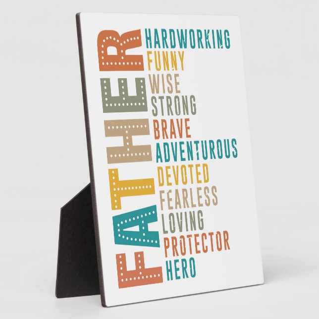 Placa Expositora La paternidad es un tributo a la fuerza de cada pa (Lado)