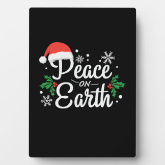 Placa Expositora La paz de los regalos de Navidad en la Tierra