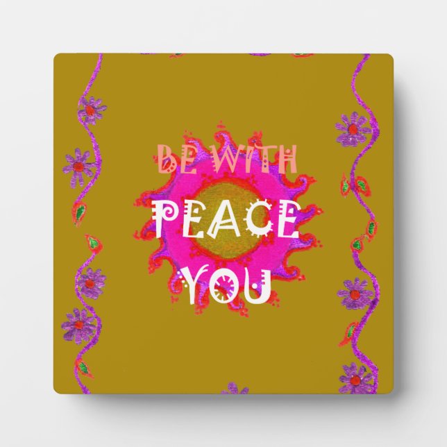 Placa Expositora La Paz inspiradora Sea Con El Vector Diseño Arte (Frente)