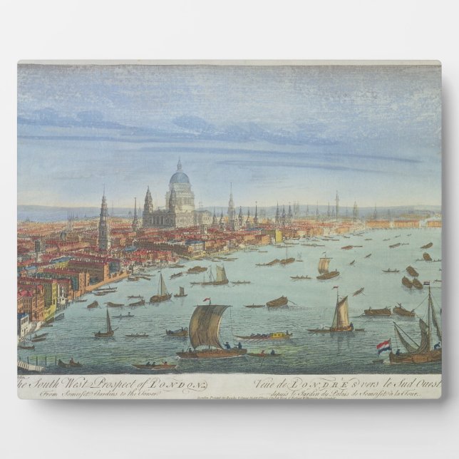 Placa Expositora La perspectiva del sudoeste de Londres, de Somerse (Frente)