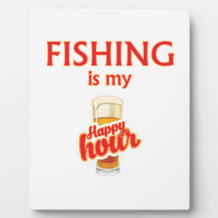 Placa Expositora La pesca es mi hora feliz