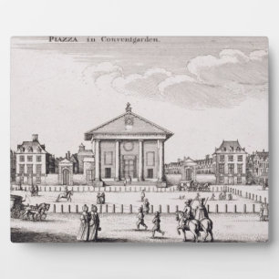 Placa Expositora La Piazza en Covent Garden, 1647 (grabado)