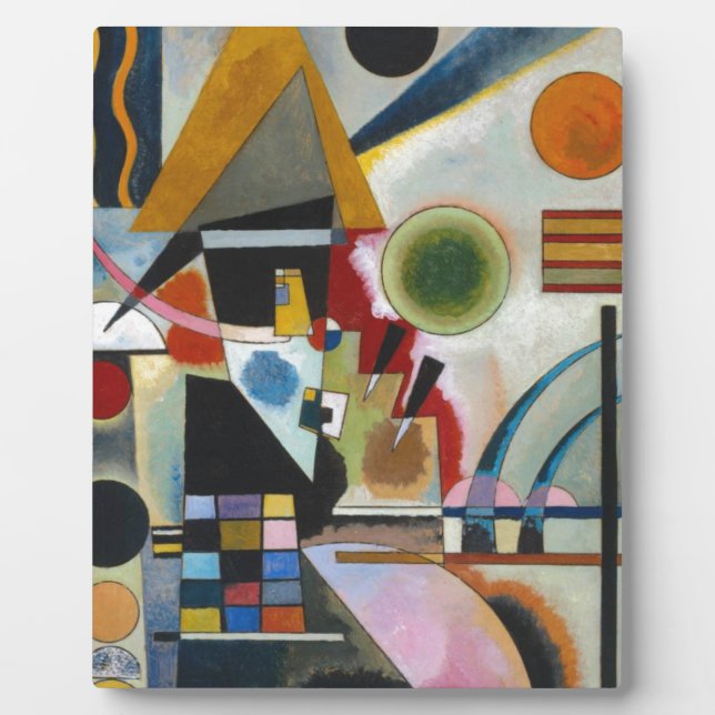 Placa Expositora La pintura abstracta de Kandinsky se balancea (Frente)