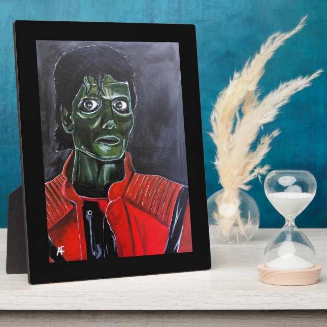 Placa Expositora La pintura del zombie de Alfred Fox (Lado)