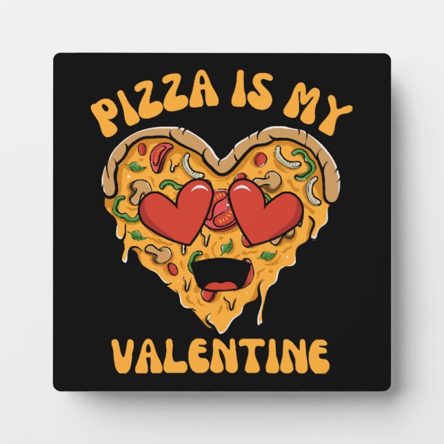 Placa Expositora La Pizza Es Mi San Valentín (Frente)