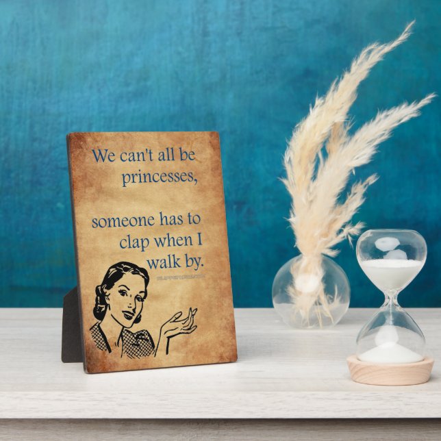 Placa Expositora La princesa de SlipperyJoe aplaude caminar diverti (Lado)