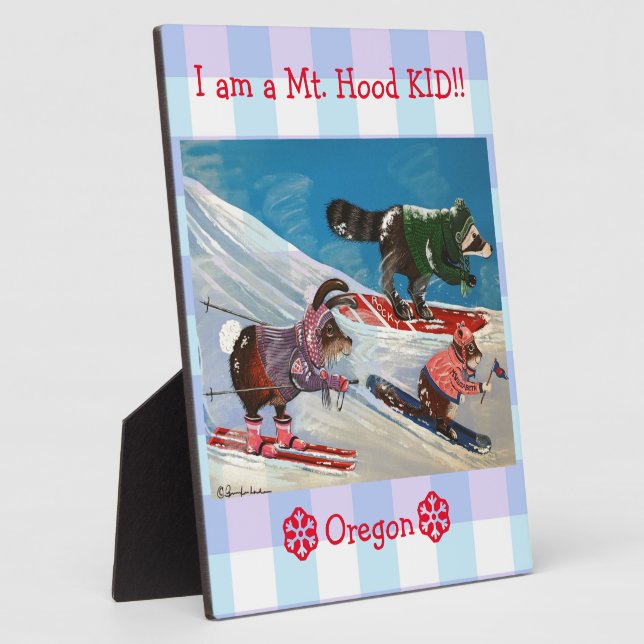 Placa Expositora La Sra. Elizabeth Ski Team Plaque (Lado)