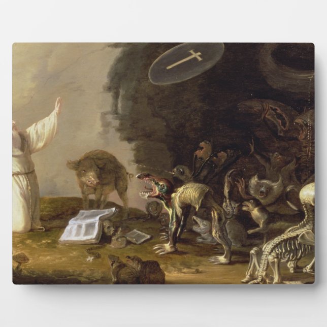 Placa Expositora La tentación de San Antonio (panel) (Frente)