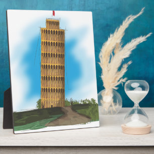 Placa Expositora La torre inclinada de Pisa, Italia
