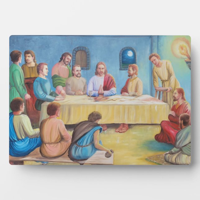 Placa Expositora La Última Cena: Jesús y los Discípulos (Frente)