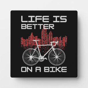 Placa Expositora La vida es mejor en bicicleta