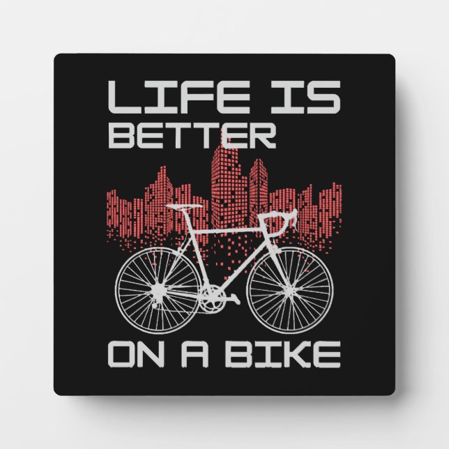 Placa Expositora La vida es mejor en bicicleta (Frente)