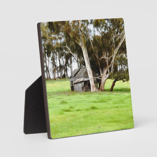 Placa Expositora La vieja choza de madera (Anverso)