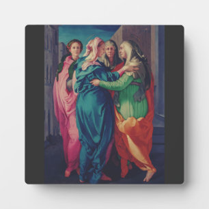 Placa Expositora La Visitación por Pontormo Arte Refinado Mannerist