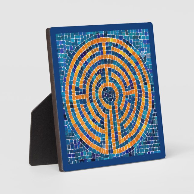 Placa Expositora LABYRINTH IV 5.25 Plaque cuadrado con caballete -  (Anverso)