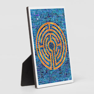 Placa Expositora LABYRINTH IV 5x7 Plaque con caballete - Blanco