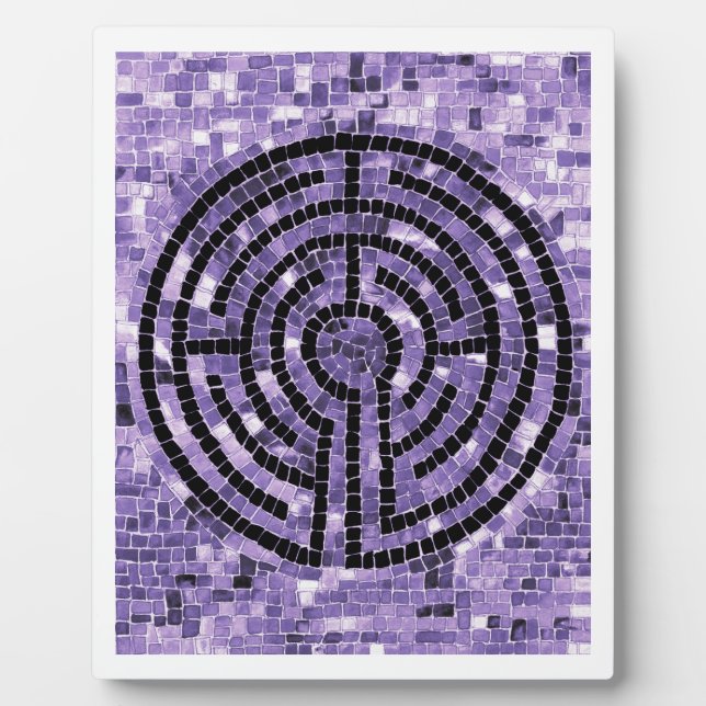 Placa Expositora LABYRINTH VI 8x10 Plaque con caballete - Blanco (Frente)