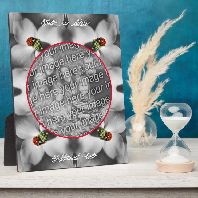 Placa Expositora Ladybug En Dogwood Personalizado Añadir Tu Foto (Lado)