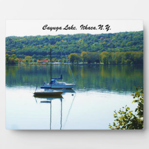 PLACA EXPOSITORA LAGO DE CAYUGA EN OTOÑO