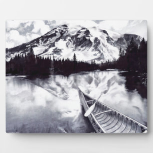 Placa Expositora Lago Espejo y Plaque de Montañas