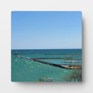 Placa Expositora Lago Michigan, Puerto Washington, Wisconsin