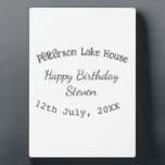Placa Expositora Lake house beach happy birthday add name date year<br><div class="desc">Design</div>