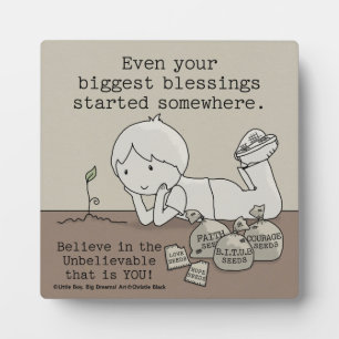 Placa Expositora Las Bendiciones Comenzaron En Algún Lugar